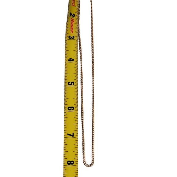 Vtg Gold Tone Chain Necklace Decorative Clasp 16" - Picture 4 of 4